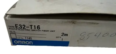 NEW OMRON E32-T16 PHOTO ELECTRIC SWITCH FIBER UNIT 2M SENSOR