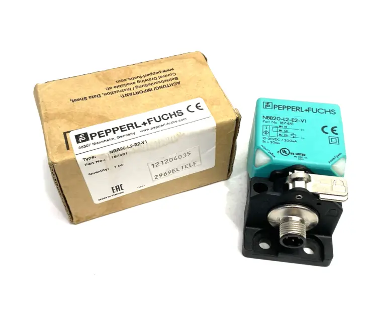 Used PEPPERL+FUCHS INDUCTIVE SENSOR, BIDIRECTIONAL 20MM FLUSH, 187481 Proximity Sensors | Maverick Industrial Sales #1101147