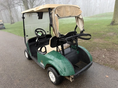(1) 2017 E-Z-Go golf cart with a Kawasaki gas engine, model 625111G01, includes canopy, ball cover, ...