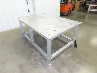 1" Aluminum Top Welding Work Bench Machine Fab Table 61-1/2"W 42"D 28-1/2"H