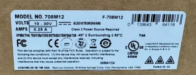 NEW RED LION CONTROLS F-708M12