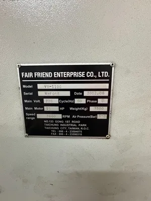 2012 FEELER VB-1100 Vertical Machining Centers | ESS Industrial Equipment Sales (5)