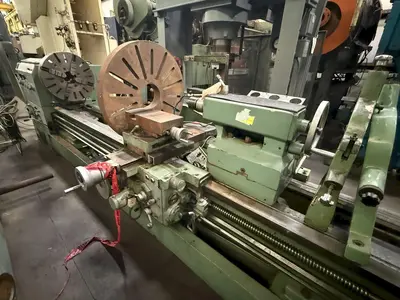 32/36" x 120" TIMEMASTER GAP BED ENGINE LATHE, 4" SPINDLE HOLE: STOCK #23757