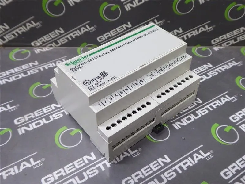 Schneider S48891 MDGF/SGR Masterpact / PowerPact Ground Fault Interface Used