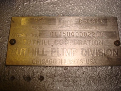 Heavy Duty Process Pump Tuthill 300 Lpm S/S Lobe Pump