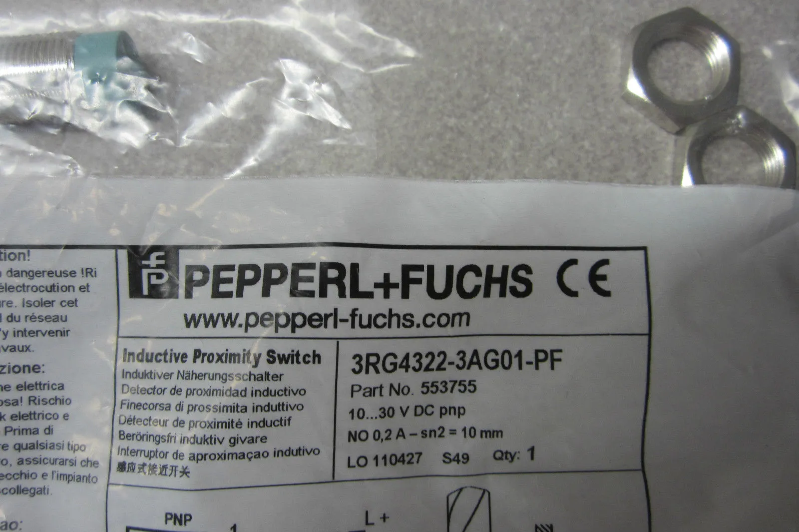 NEW PEPPERL FUCHS 3RG4322-3AG01-PF PROXIMITY SENSOR 3RG43223AG01PF