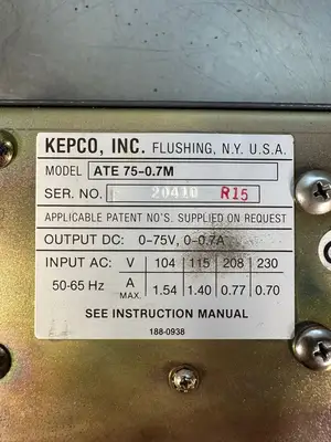 kepco ATE75-0.7M POWER SUPPLY 50.65Hz (11.6.1)