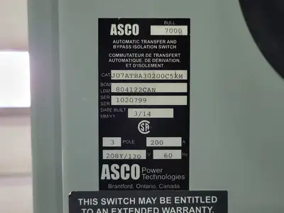 USED ASCO J07ATBA30200C5XM