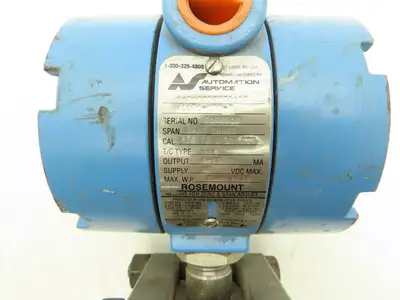 Rosemount 1151DP3E22B1DF/1151-150-2 Pressure Transmitter -30 to 0"H2O 2000psi