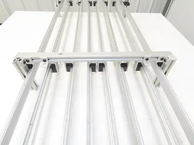 Dorner 2200 Series 18"W x 60"L Conveyor Bed Lane Guides Adj Small Parts Divider