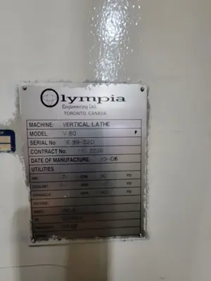 Used 1999 OLYMPIA V80 Vertical Boring Mills (incld VTL) Illinois US | Aucto #1421904