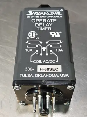 Signaline 330-H-60SEC Operate Delay Timer 10A 40-260V ac/dc (BIN411)