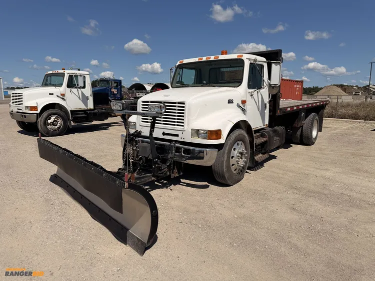 Used 1999 INTERNATIONAL 4700 4X2 WITH 10' SNOW DOGG PLOW Flatbed Trucks Michigan US | Miedema Asset Management Group #1410944