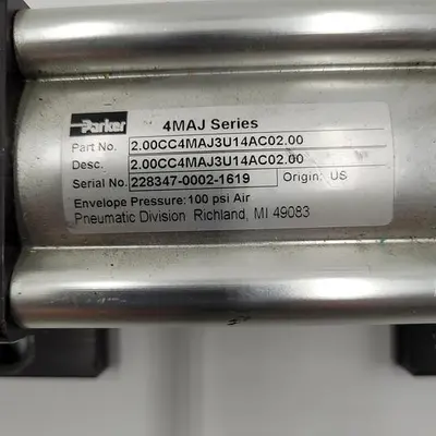 Used PARKER PARKER 4MAJ SERIES TIE ROD CYLINDERS 2.00CC4MAJ3U14AC2.00 Cylinders | ND Industrial Surplus #1218436