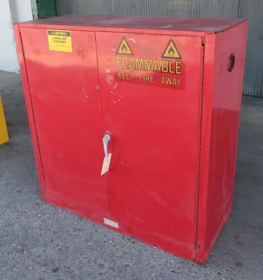 SPC9018  Miscellaneous Equipment tool and parts cabinet, 3 shelf, Justrite, 43"w x 18"d x 44.25"h