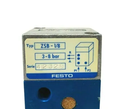 NEW FESTO ZSB-1 / 8 PNEUMATIC CONTROL BLOCK ZSB18