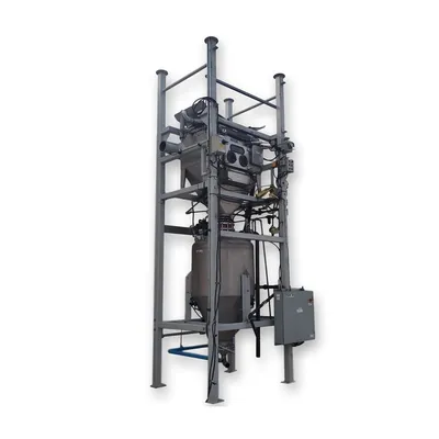 Used 2.5 Ton Dynamic Air BulkBuster Bulk Bag Unloader w/ Conveying Transporter