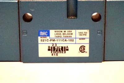 NEW MAC VALVES 321C-PM-111CA-152 SOLENOID VALVE 321CPM111CA152