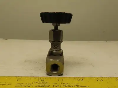 Hoke  2232F4Y Series 2200 Needle Valve 1/4" F NPT 316 Stainless Steel
