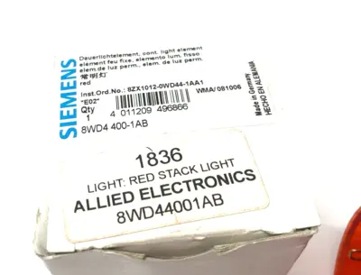 New | in-Stock Siemens SIRIUS 70mm Steady Stack Light Element Red, 230V Light Source Equipment Michigan US | Maverick Industrial Sales #1400589