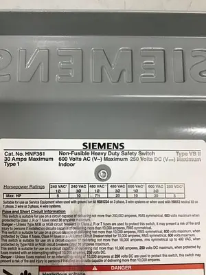 USED SIEMENS HNF361 VBII