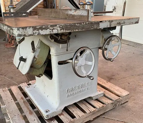 Greenlee Table Saw 5hp w/ Miter & Fence ~ 3ph ~ 240V ~ 1" Arbor