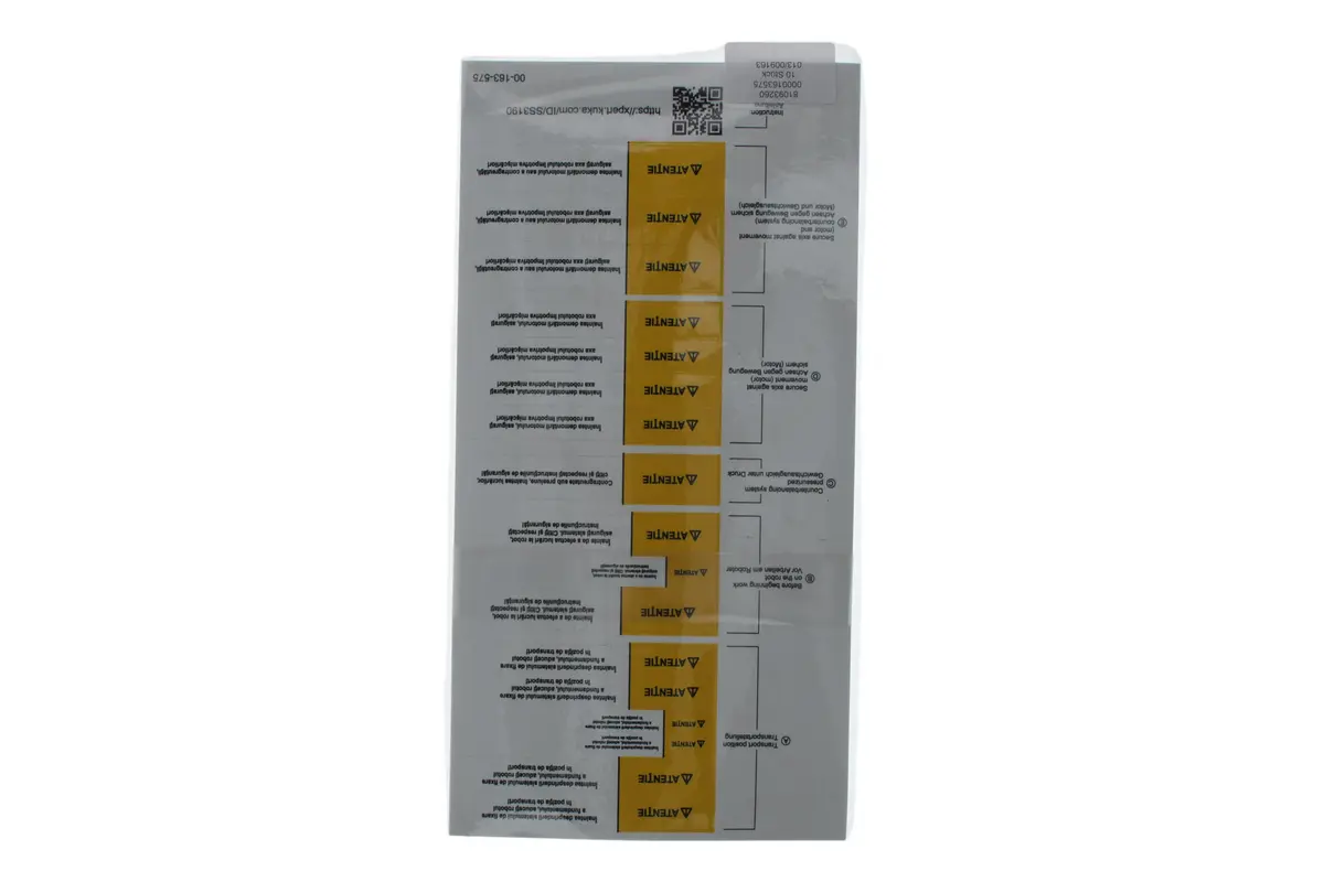 KUKA Language variant for warning signs – ro