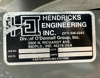 Used Hendricks Engineering 15” Processing (misc) Indiana US | J&J Industrial Supply #1300184