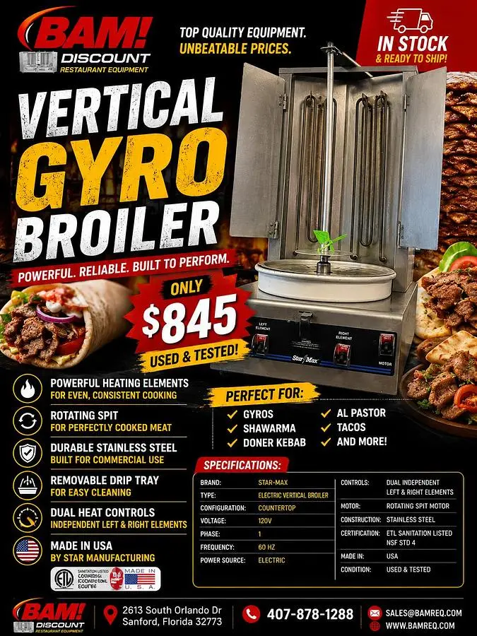 Star / Star-Max Vertical Gyro Broiler