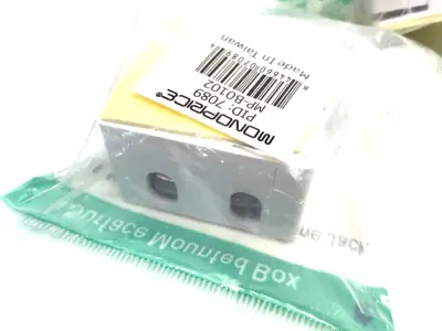 NEW MONOPRICE 2-PORT KEYSTONE JACK SURFACE MOUNT BOX MP-B0102