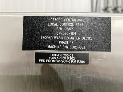 (4) GEA Westfalia ProteinMaster CF 7000 sanitary tricanter centrifuges, 316SS.