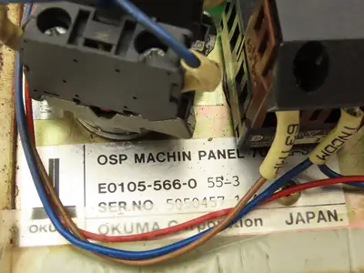 Okuma E0105-566-055-3 HMI Keypad Operator Control Panel With E-Stop & MPG Wheel