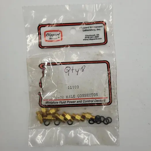 New | in-Stock CLIPPARD CLIPPARD MINIMATIC 10-32 MALE CONNECTOR 11999 Connector Accessories | ND Industrial Surplus #1222153