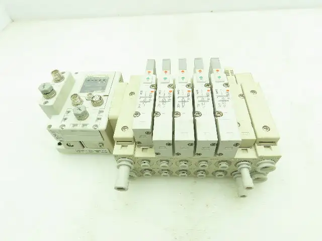SMC SV Series 6-Station Manifold w/EX600 Serial Interface 24VDC Solenoid Valves