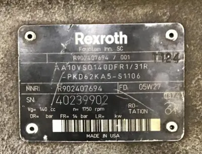 USED REXROTH AA10VS0140DFR131R