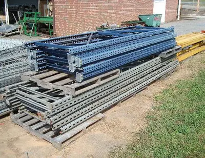 LOT OF 42 INCH DEEP PALLET RACKING