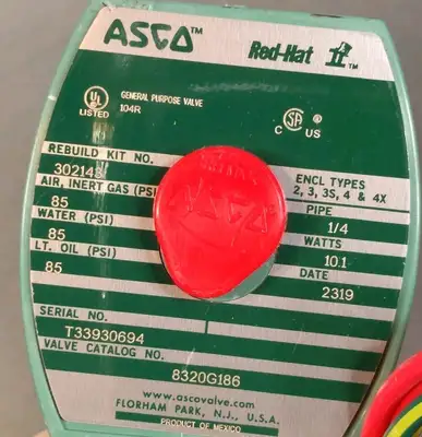 ASCO 8320G186 Solenoid Valve Loc6C22/1