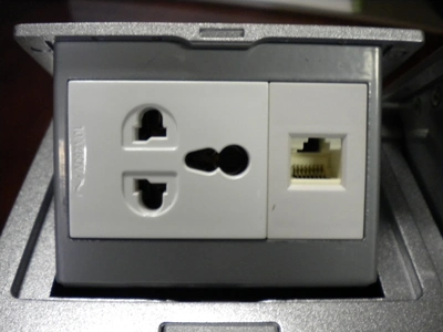Pop Up Outlet Box -with world adapter outlet, telephone, aux.