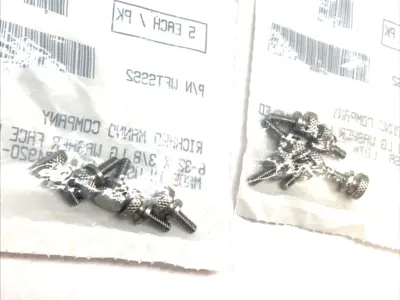 USED RICHARD MANNO THUMB SCREW #6-32 X 3/8" KNURLED WASHER FACE SS LOT OF 11