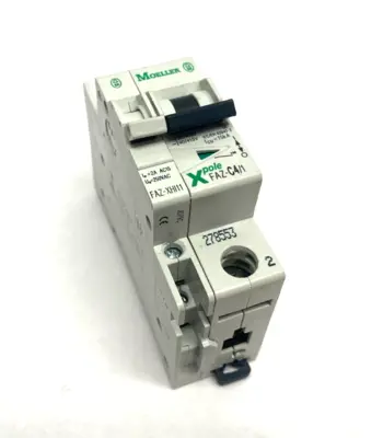 Used EATON MOELLER CIRCUIT BREAKER FAZ-C4/1 XPOLE/XEFFECT W/ FAZ-XHI11 Circuit Breakers | Maverick Industrial Sales #1102977