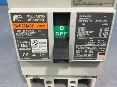 New | in-Stock FUJI BW125JAGU  3P050 Circuit Breakers Ohio US | HGR 24 #1326039