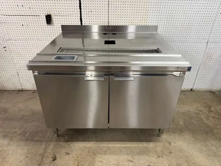Used Franke Used Franke 44"x 36.5" Stainless Steel Drink Station Cabinet Counter Underbar Equipment Illinois US | Falcon Restaurant Supply #1375116