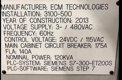 Used 2013 ECM TECHNOLOGIES VACUUM CARBURIZING FURNACE Furnaces | Harbor Machinery Inc. #1283335