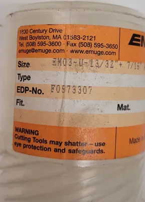 EMUGE F0573307 EM03-U-7/16 Tooling & Accessories, Tooling | Machinery Central (2)