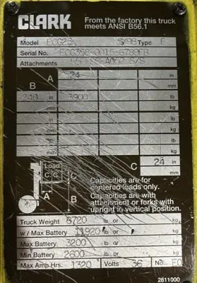 USED CLARK ECG25