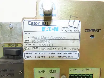 Eaton IDT 92-00584-01 PanelMate Compact I HMI Control Module 110V 1Ph