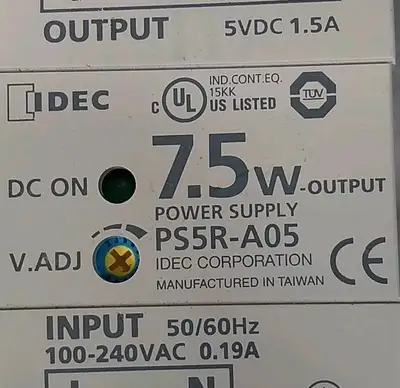 IDEC PS5R-A05 7.5w 5Vdc 1.5A Power Assembly Loc4C25