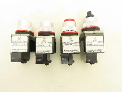 Allen Bradley 800MR Push Button Switch Selector Ser C Mixed Lot of 4