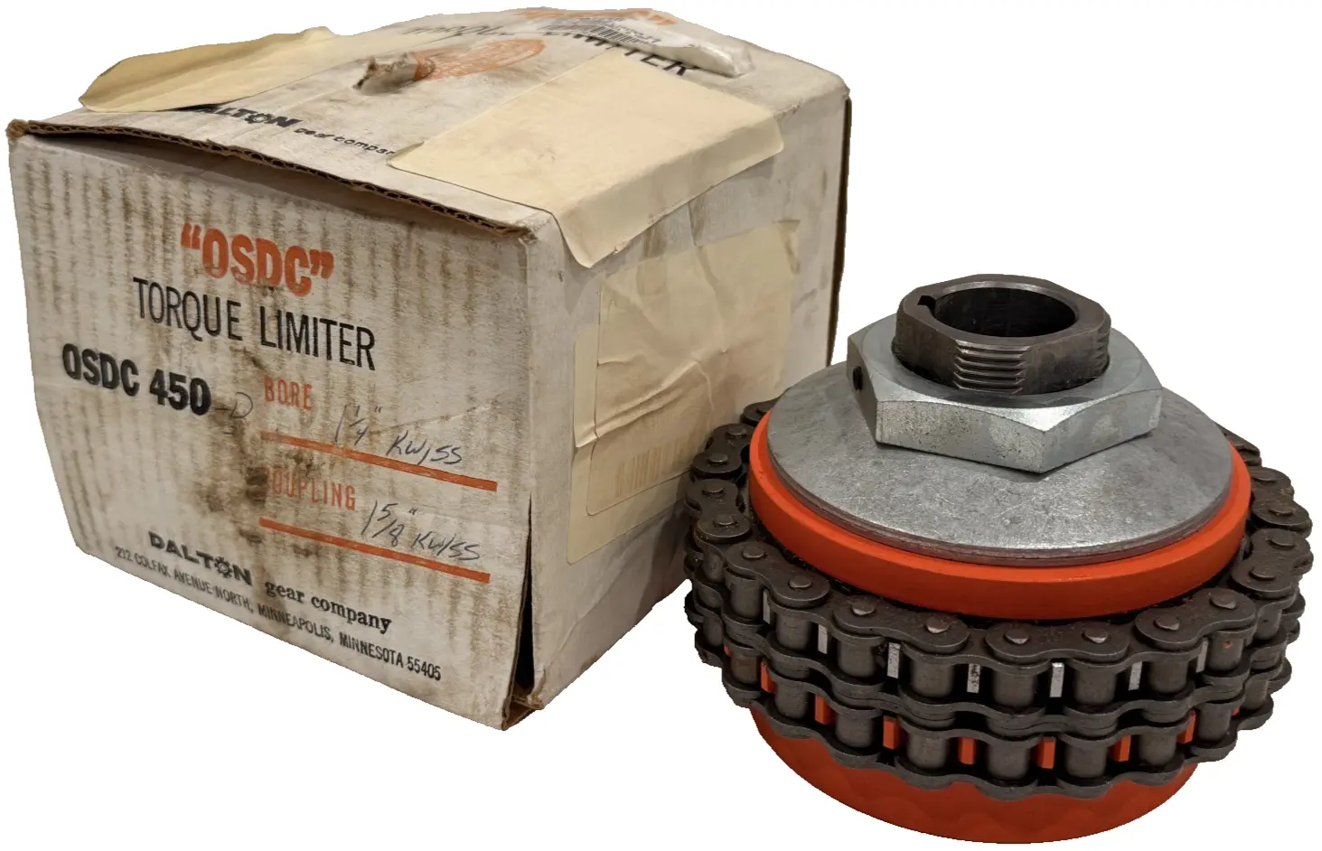 NEW DALTON OSDC TORQUE LIMITER OSDC 450-D 1×1/4 BORE 1×5/8" COUPLING OSDC450D