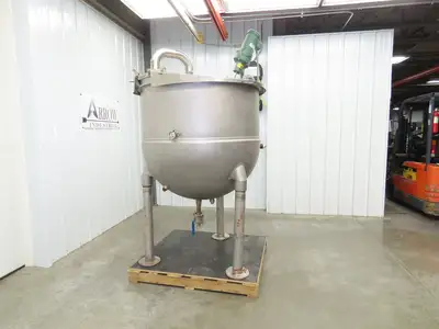 Groen Direct Steam Kettle 200 Gallon Food Grade Mixing Tank 1/3Hp Lightnin